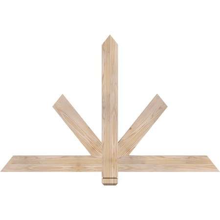 Ekena Millwork Kennewick Smooth Timber Gable Bracket, Douglas Fir, 48"W x 30"H x 1 1/2"D x 3 1/2"F, 15/12 Pitch GBW048X30X0204KEN00SDF
